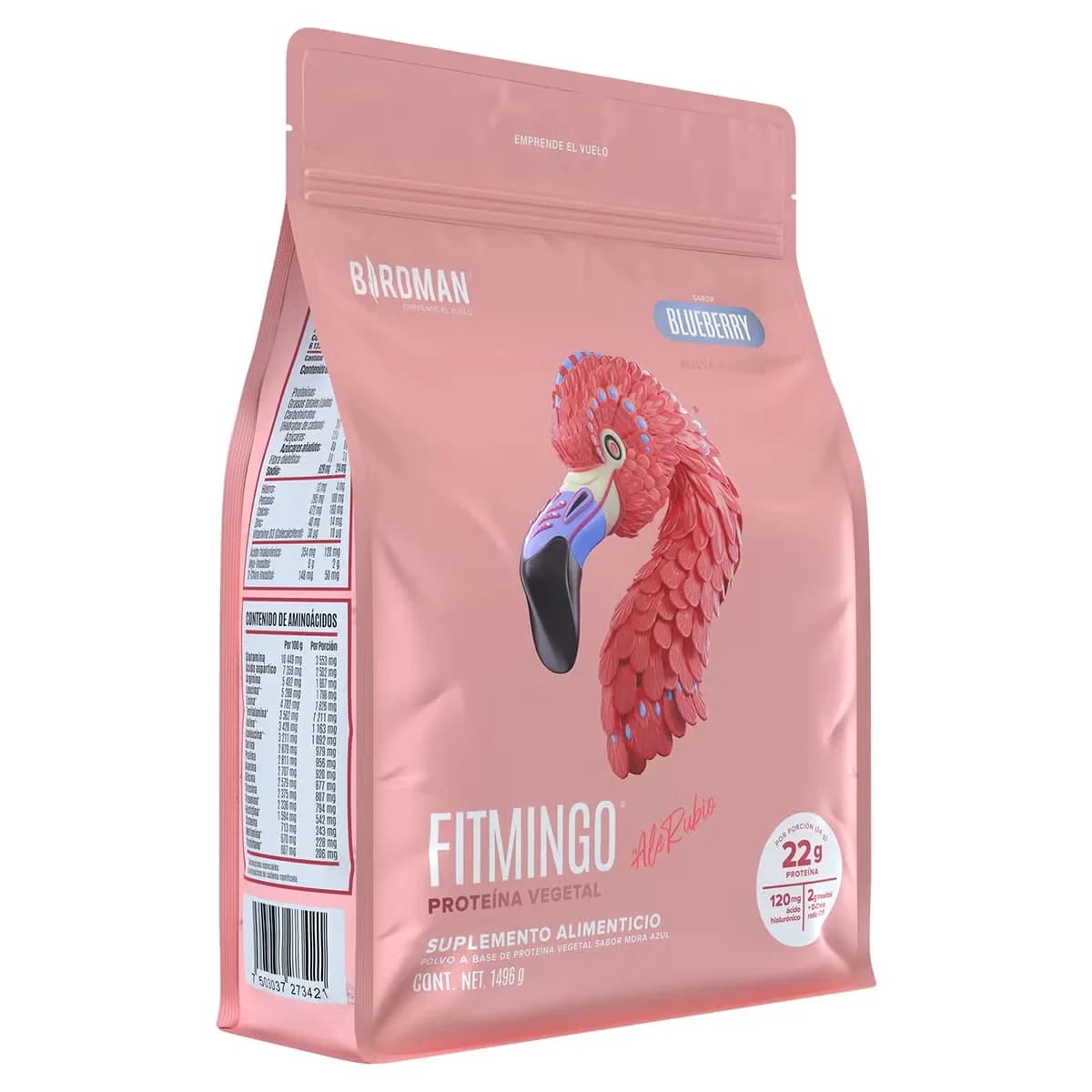 Birdman Fitmingo Proteína Vegetal Sabor Blueberry 1.496 kg